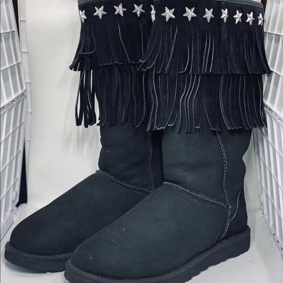 JIMMY CHOO UGG Sora Black Boots w/COA